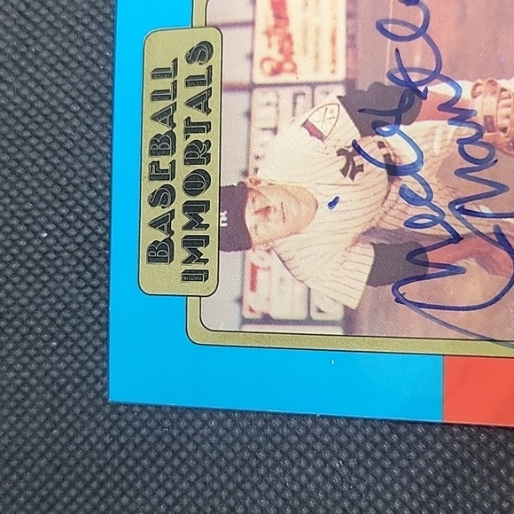 Mickey mantle sighned card 1980 87 ssp baseball immortals Inpersonauthentication - Picture 4 of 14